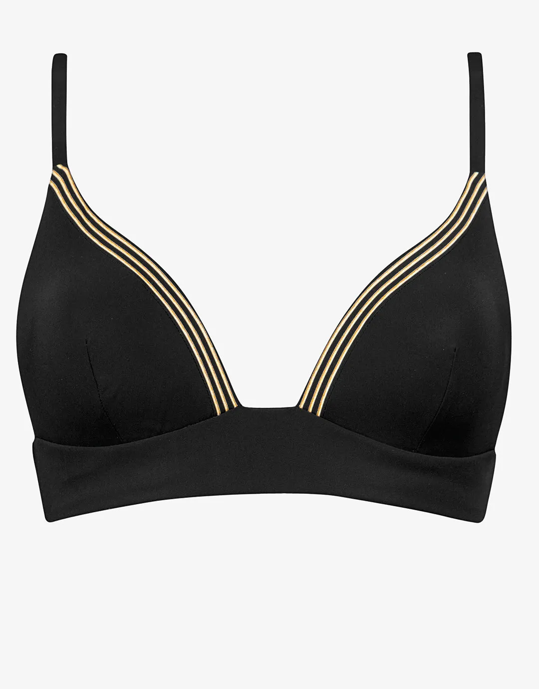 Stratum Bralette Bikini Top - Black Sand