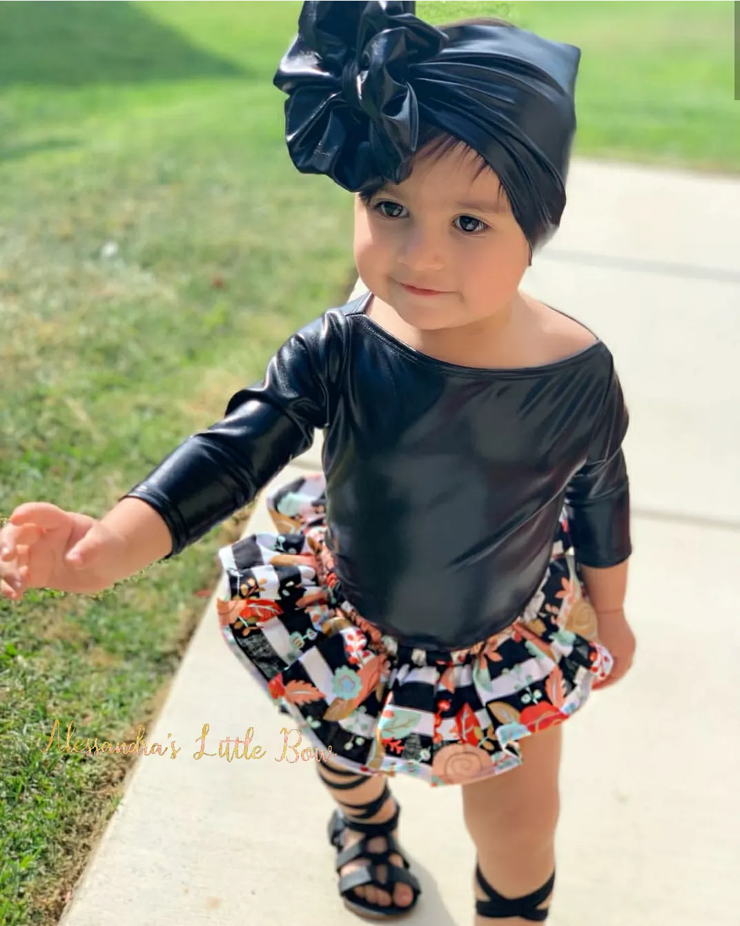 Stripped Floral Skirted Bloomers