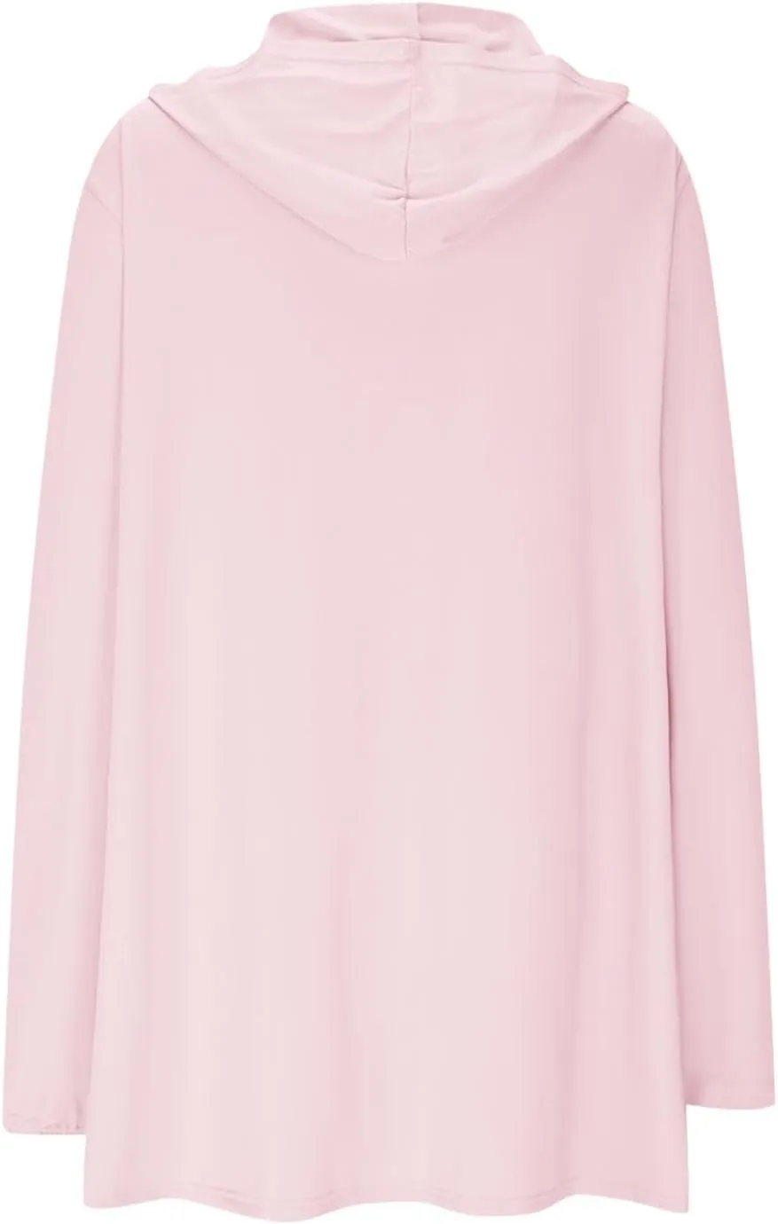 Stylish Crew Neck Sun Protective Suits for Women Lounge Pure Color Zipper Long Sleeve with Pockets Outfits Commuting