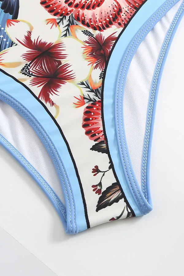 Stylish Slim One-Piece Swimsuit & Cover-Up Skirt Set