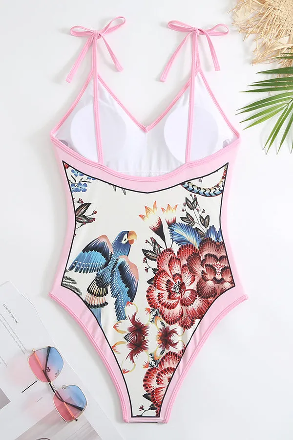 Stylish Slim One-Piece Swimsuit & Cover-Up Skirt Set