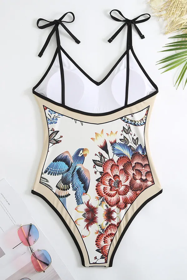 Stylish Slim One-Piece Swimsuit & Cover-Up Skirt Set