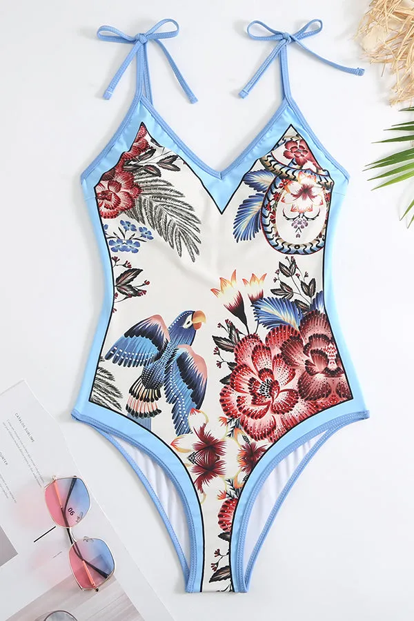 Stylish Slim One-Piece Swimsuit & Cover-Up Skirt Set