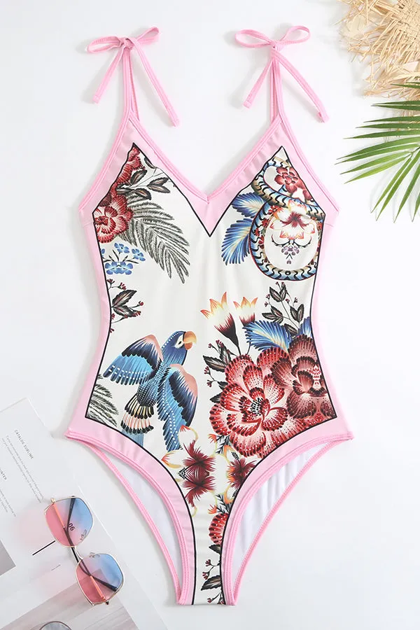 Stylish Slim One-Piece Swimsuit & Cover-Up Skirt Set
