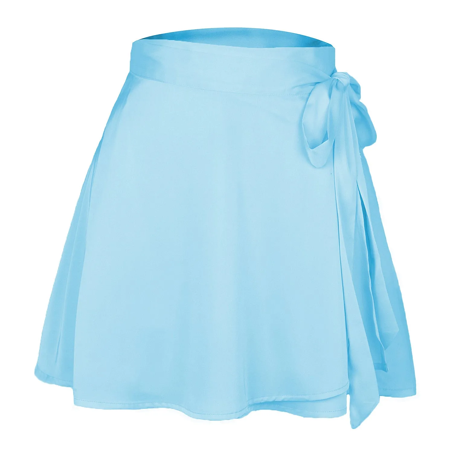 Summer Lace-up Chiffon Satin Wrap Skirt Wholesale Clothing