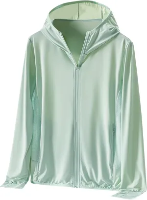 Summer UPF 50  Sun Protection Jacket Women Lightweight Long Sleeve Hoodie Zip up Outdoor Hiking Sun Shirts
