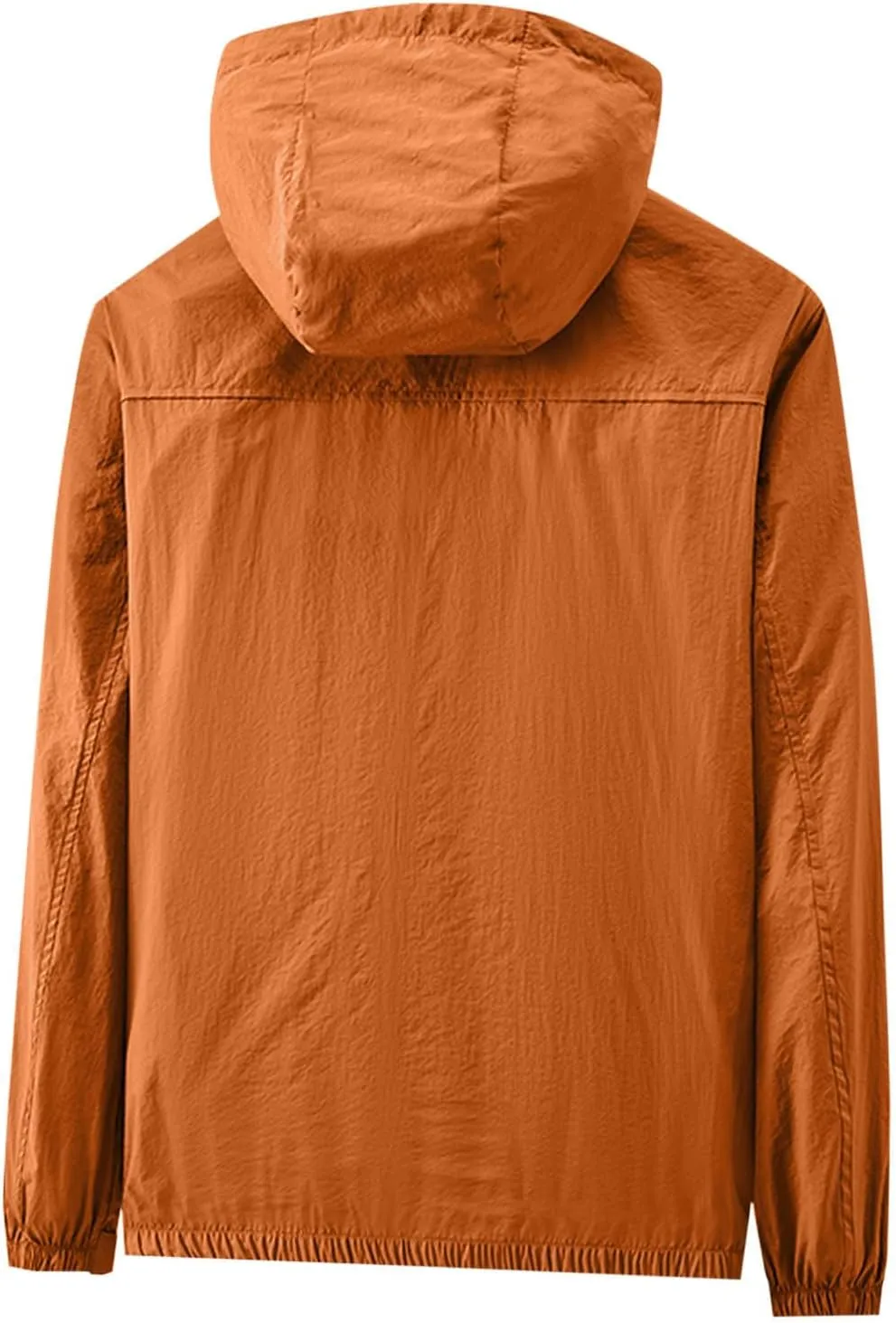 Sun Protection Hoodie for Men Multi-Pockets Long Sleeve UPF 50  Quick Dry Beach Rash Guard Shirts with Zip