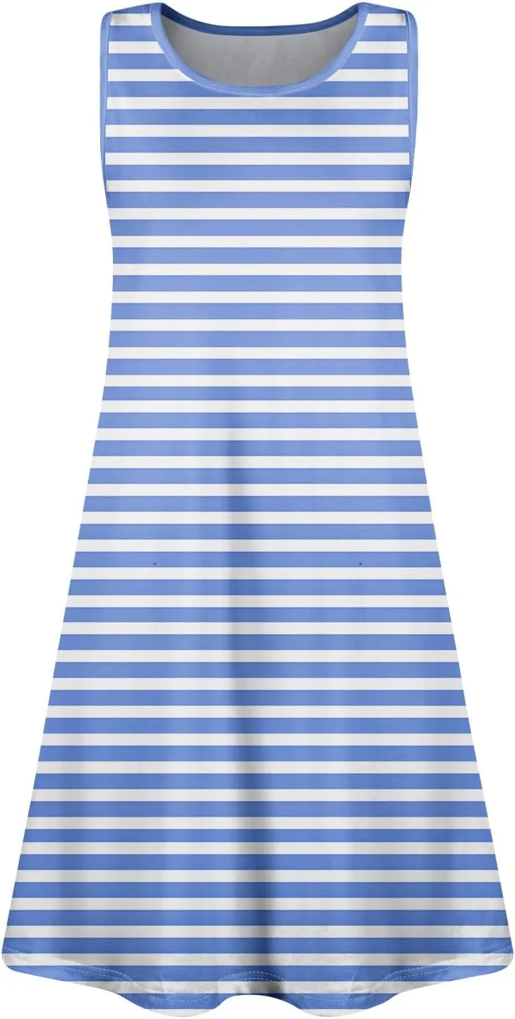 Sundresses for Women Midi Casual Floral Boho Beach Dress Summer Vacation Plus Size Summer Tank Dress