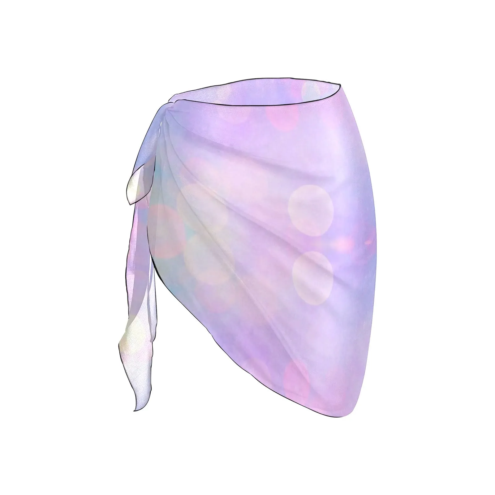 Sunlit Day Short Chiffon Sarong Wrap up to 5 XL (FWS)