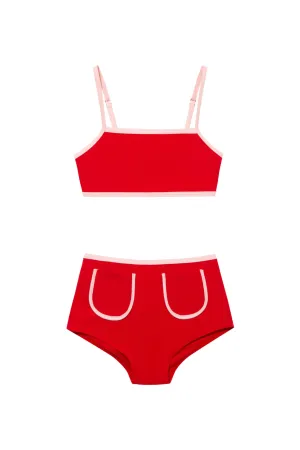 Sunny Red Kids Bikini Set