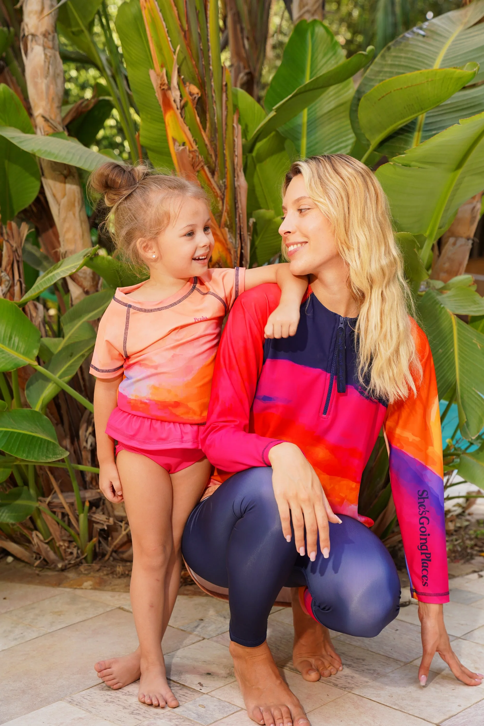 Sunset Girl's Rashguard Set