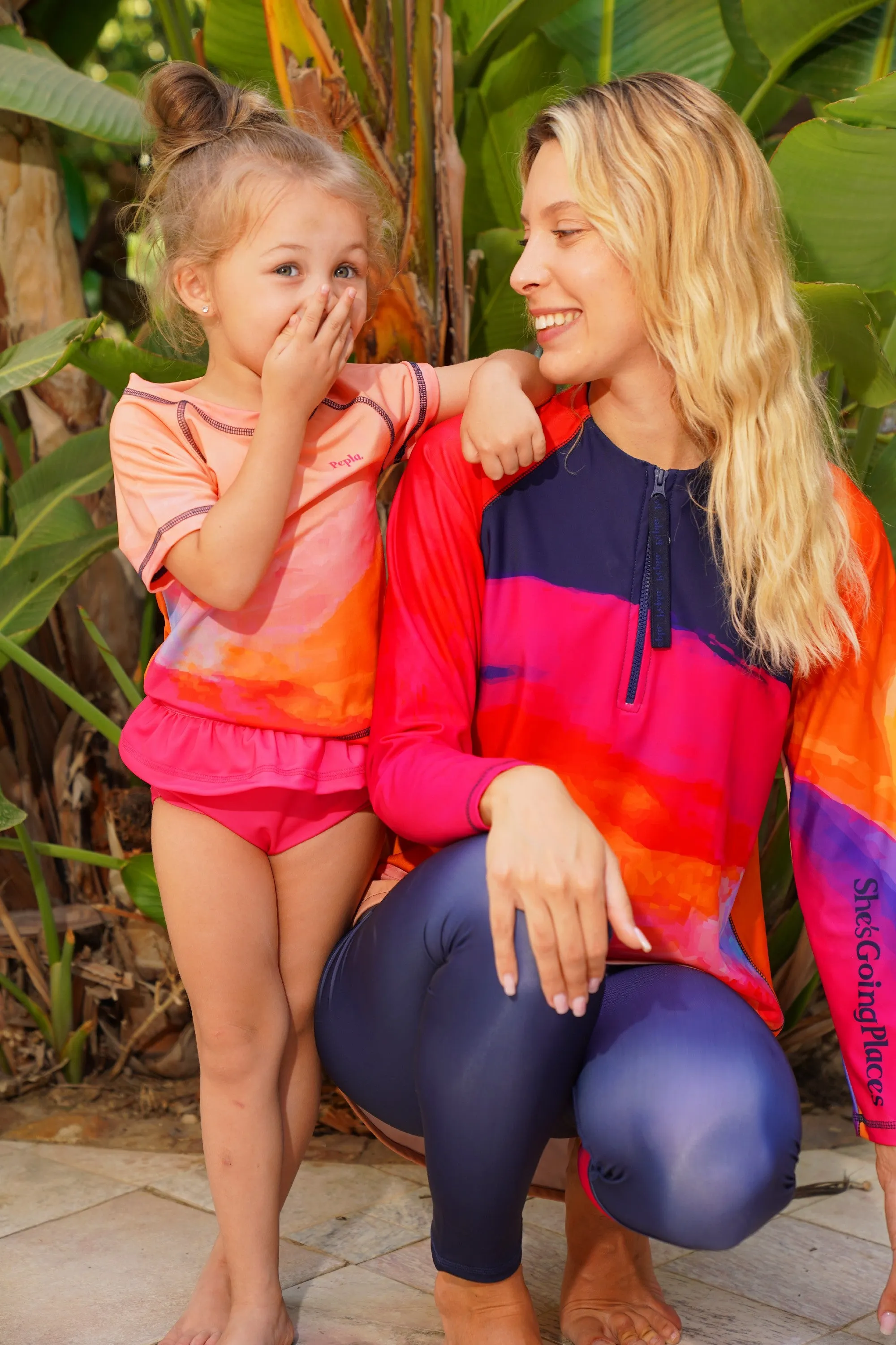 Sunset Girl's Rashguard Set