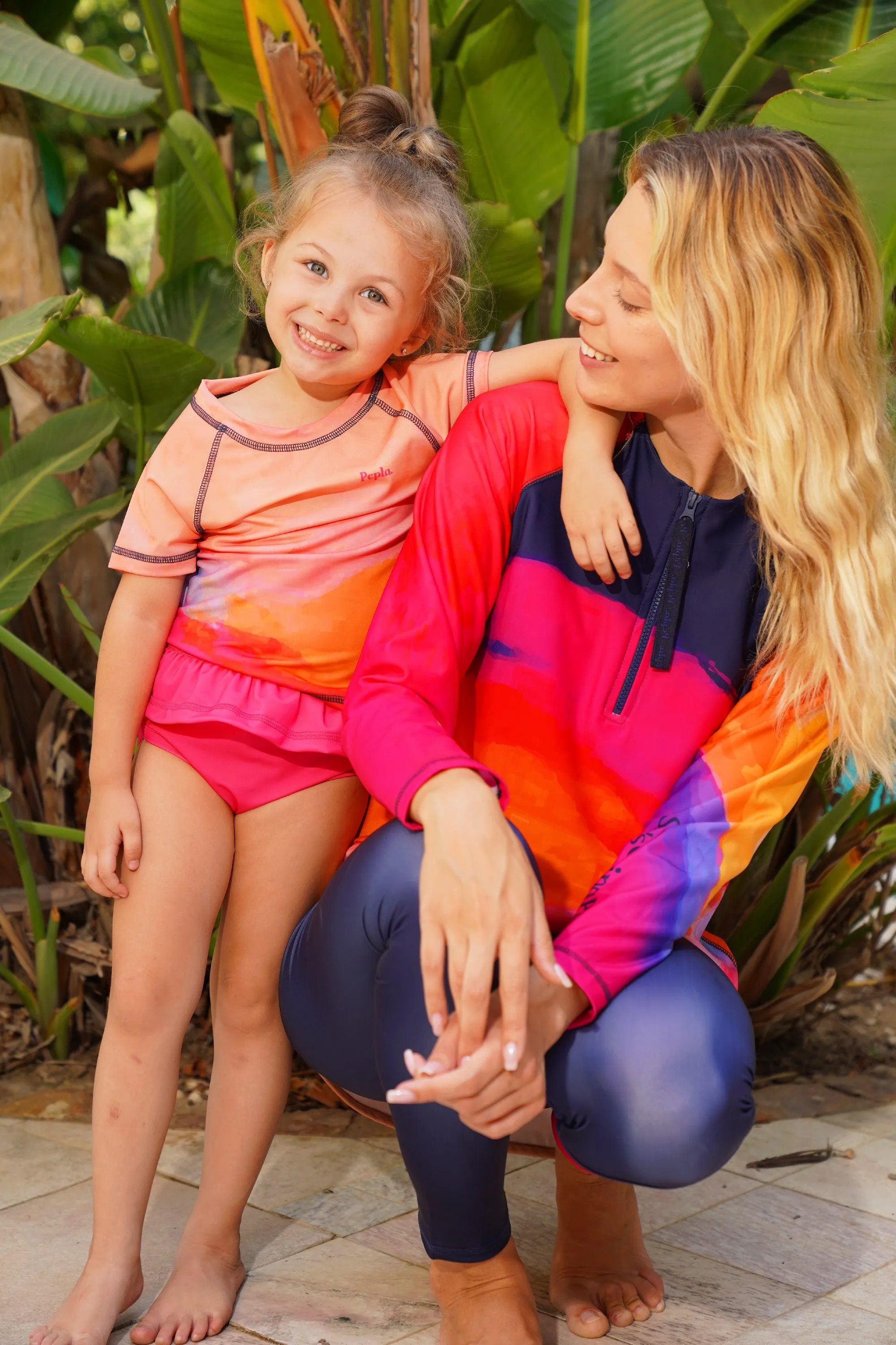 Sunset Girl's Rashguard Set