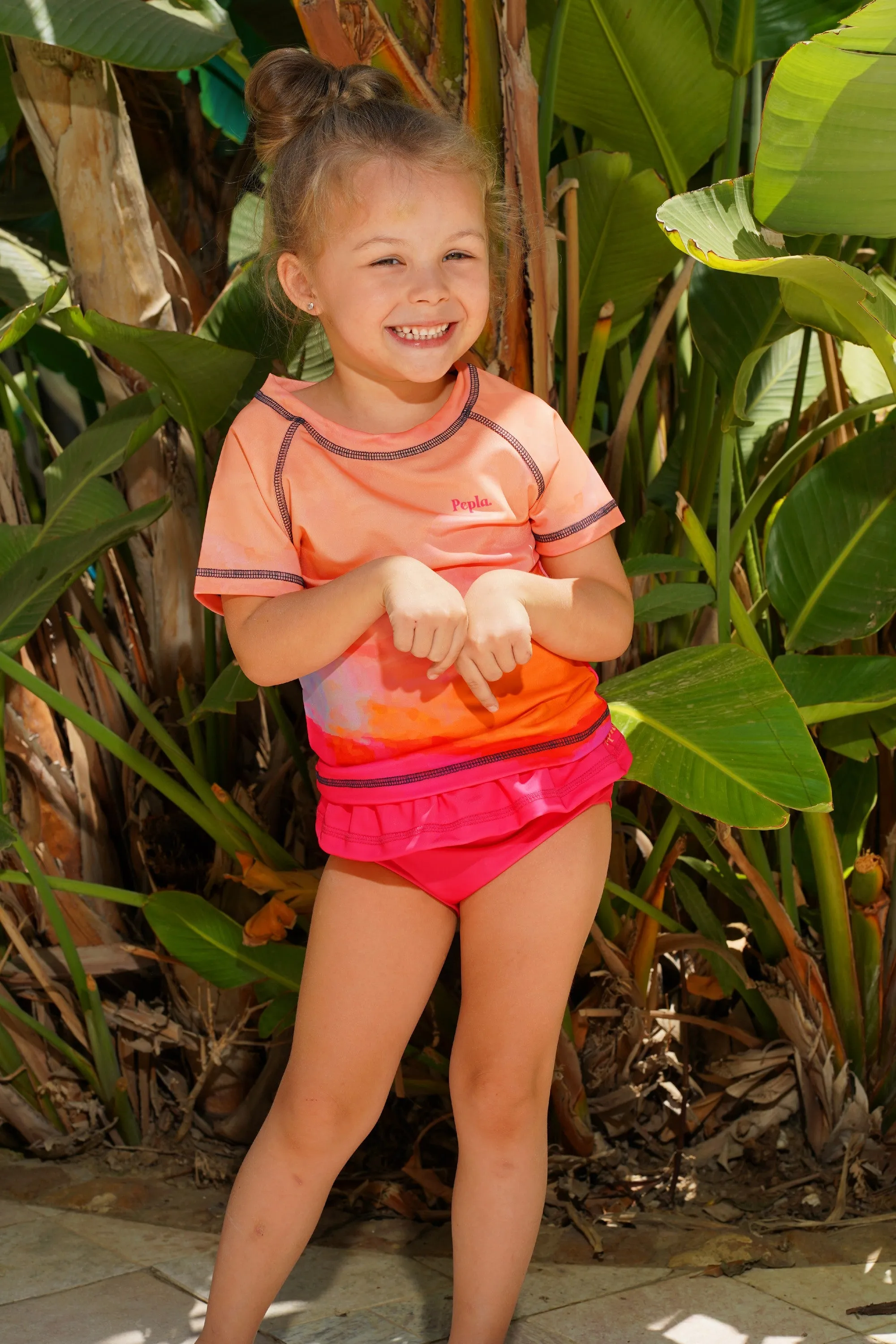 Sunset Girl's Rashguard Set