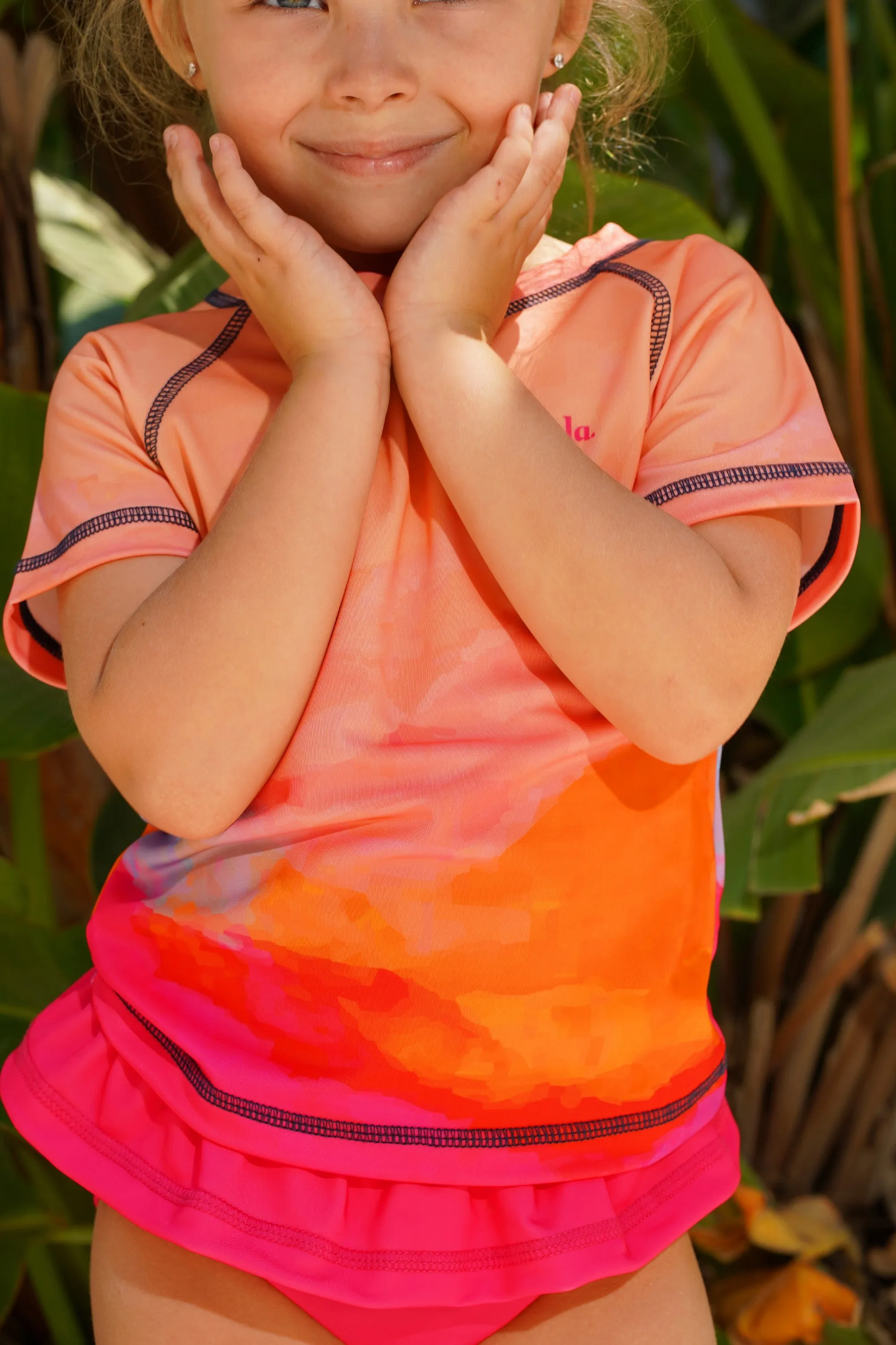 Sunset Girl's Rashguard Set
