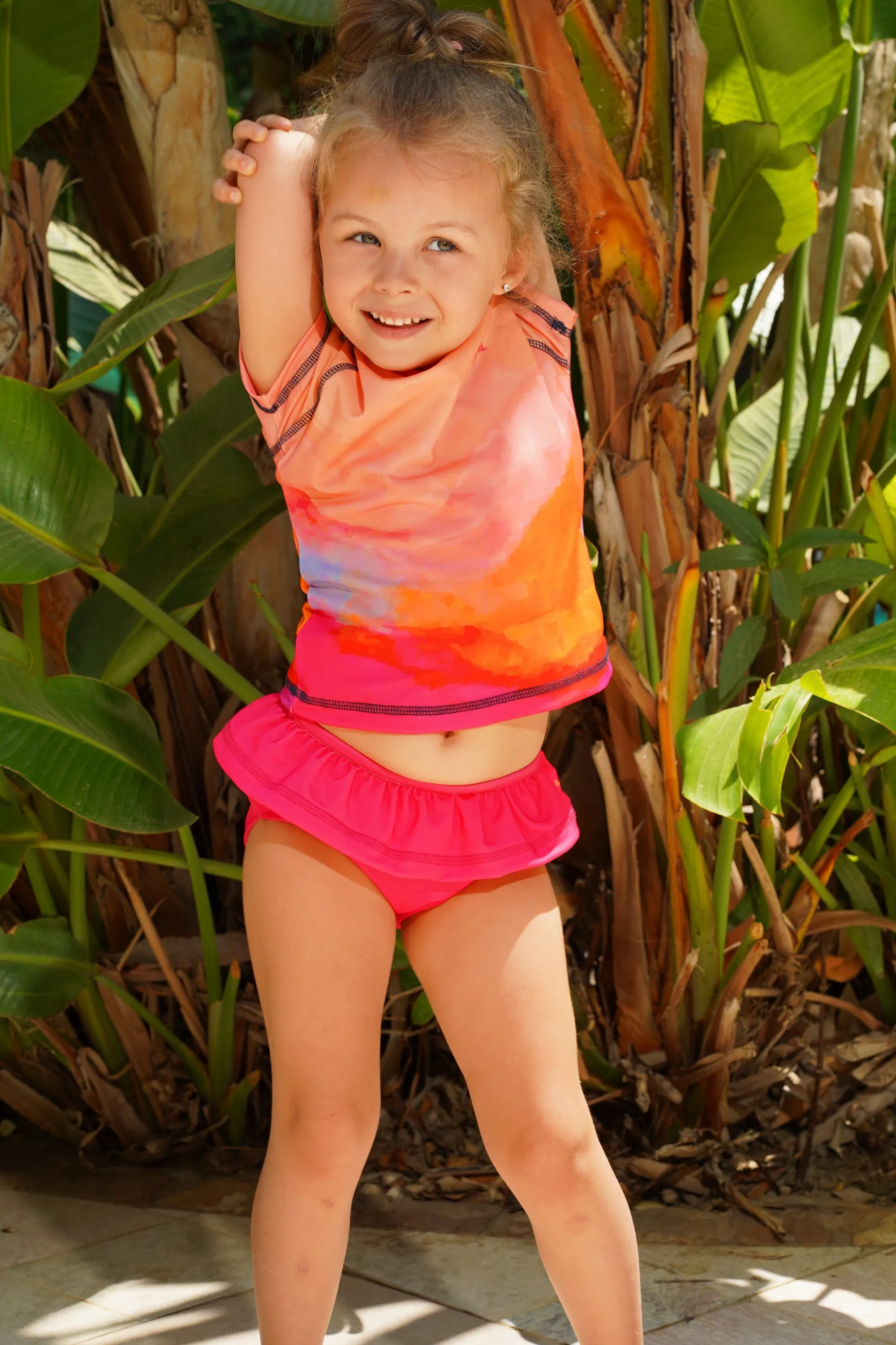 Sunset Girl's Rashguard Set