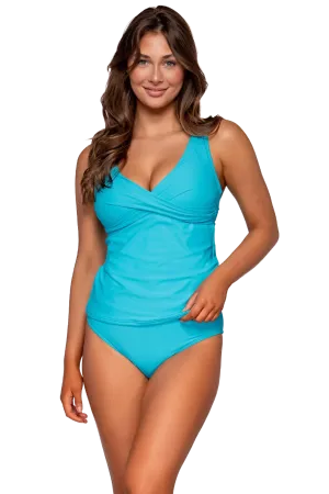 Sunsets Elsie D/DD Cup Tankini Top - Blue Bliss
