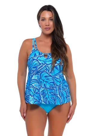 Sunsets Sadie Tankini Top - Seaside Vista