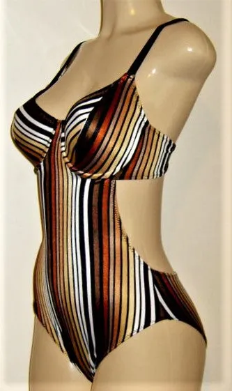Supportive Underwire One Piece Swimsuits Cutaway Monokini.