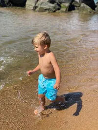 Surf Heathered Aqua Swim Shorts - Select Size