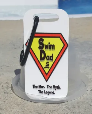 Swim dad Bag Tag, Luggage Tag, Swim dad gift idea, Swimmer, Swim gift, Swim coach
