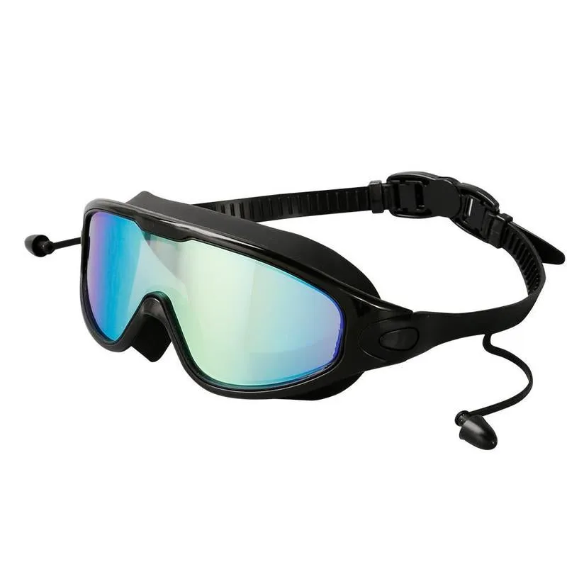 Swim Goggles for Adult Men Women, Anti-Fog UV Protection No Leak 180° Wide View Clear Vision Pool Goggles