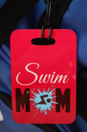 Swim Mom Swim Bag Tag, Sport Bag Tag, Swim Team Bag Tag