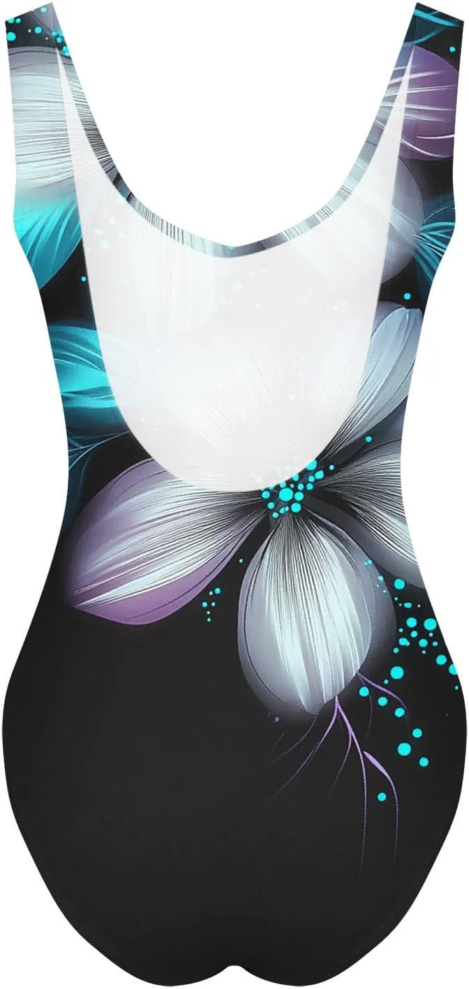 Swim Suits for Women 2025 Tummy Control One Piece Swimsuit Slimming Backless Monokini Boho Floral Bathing Suit