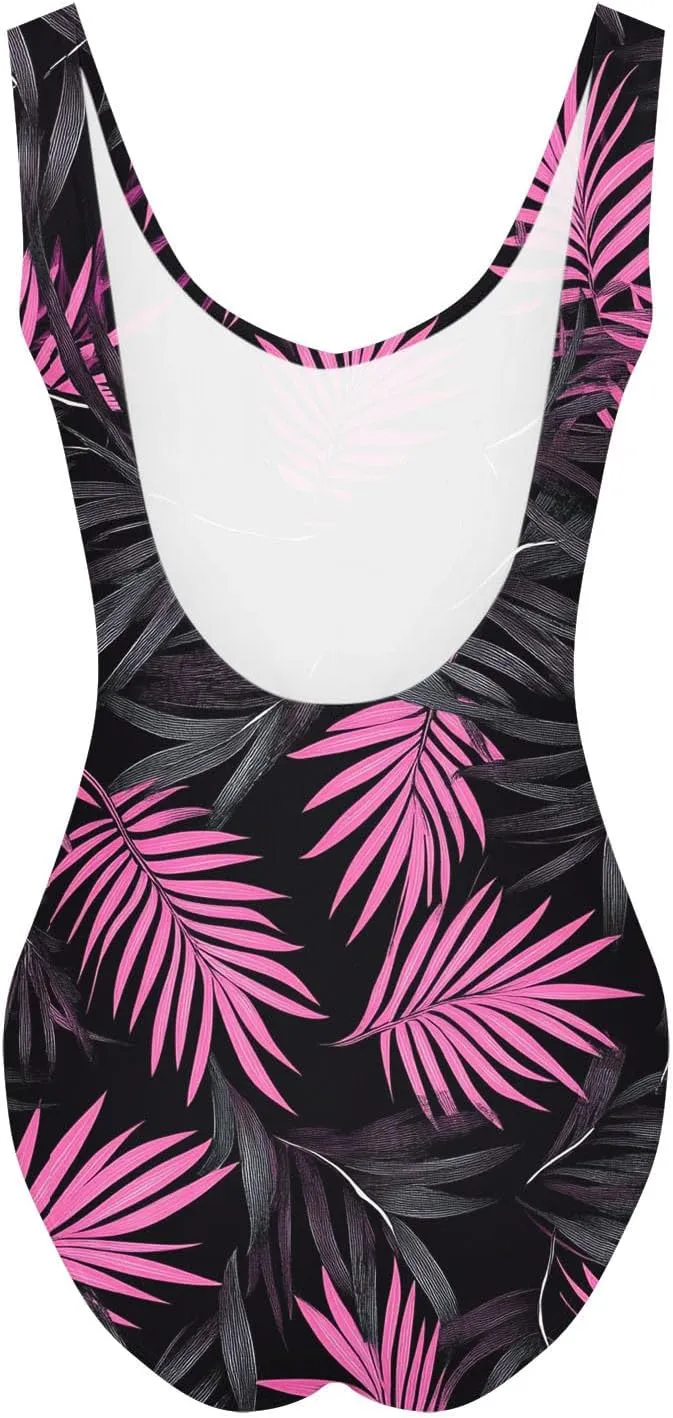 Swim Suits for Women 2025 Tummy Control One Piece Swimsuit Slimming Backless Monokini Boho Floral Bathing Suit