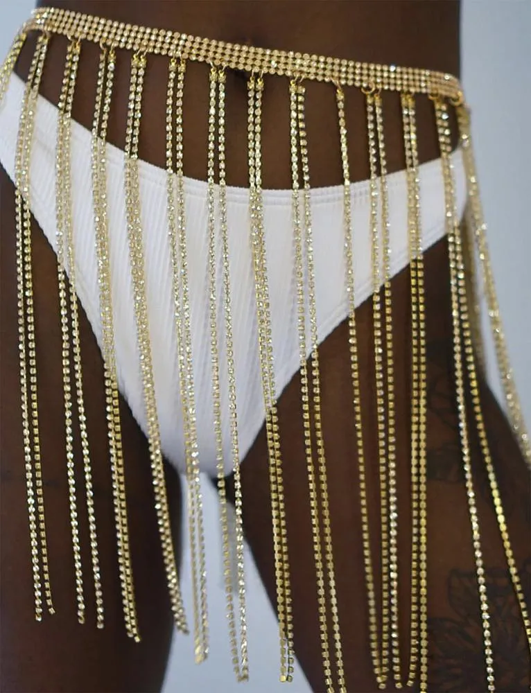 Tana Diamante Tassel Skirt - Gold