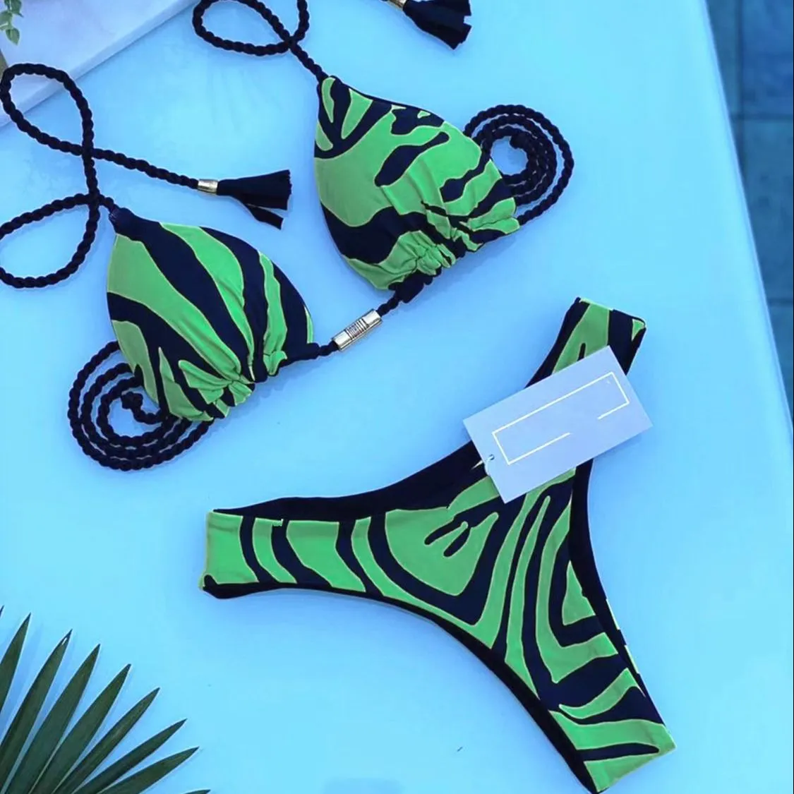 Tanga Bikini Set Badeanzüge Sexy Badeanzüge Bikinis Dreieck Bandage