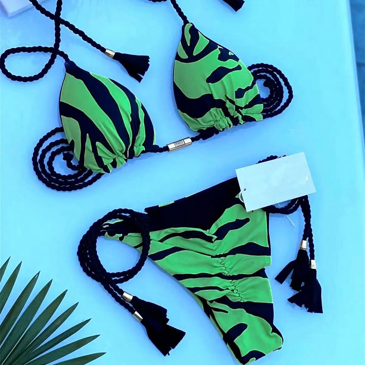 Tanga Bikini Set Badeanzüge Sexy Badeanzüge Bikinis Dreieck Bandage