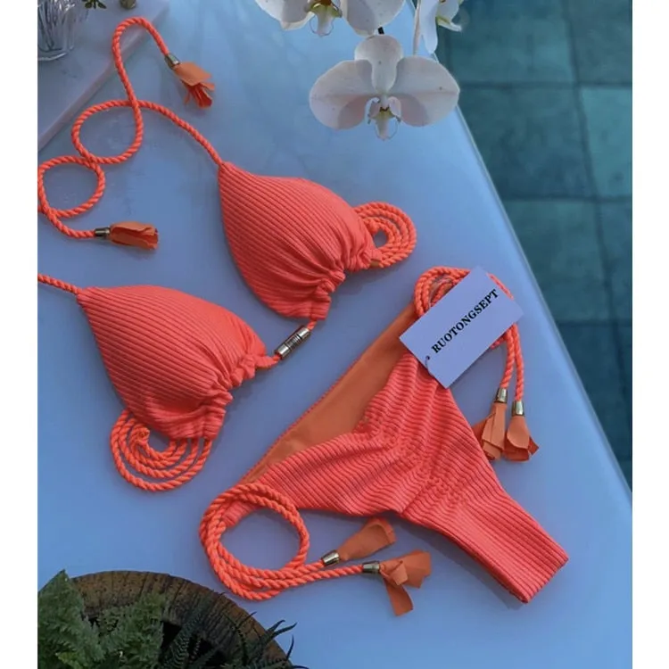 Tanga Bikini Set Badeanzüge Sexy Badeanzüge Bikinis Dreieck Bandage