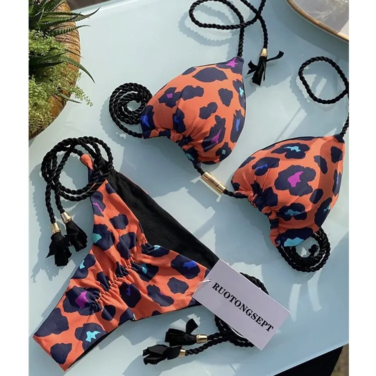 Tanga Bikini Set Badeanzüge Sexy Badeanzüge Bikinis Dreieck Bandage