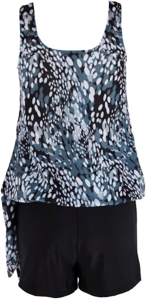 Tankini Swimsuits for Women with Shorts,Tummy Control Bathing Suit for Women Plus Size Modest Swim Tops Swimwear