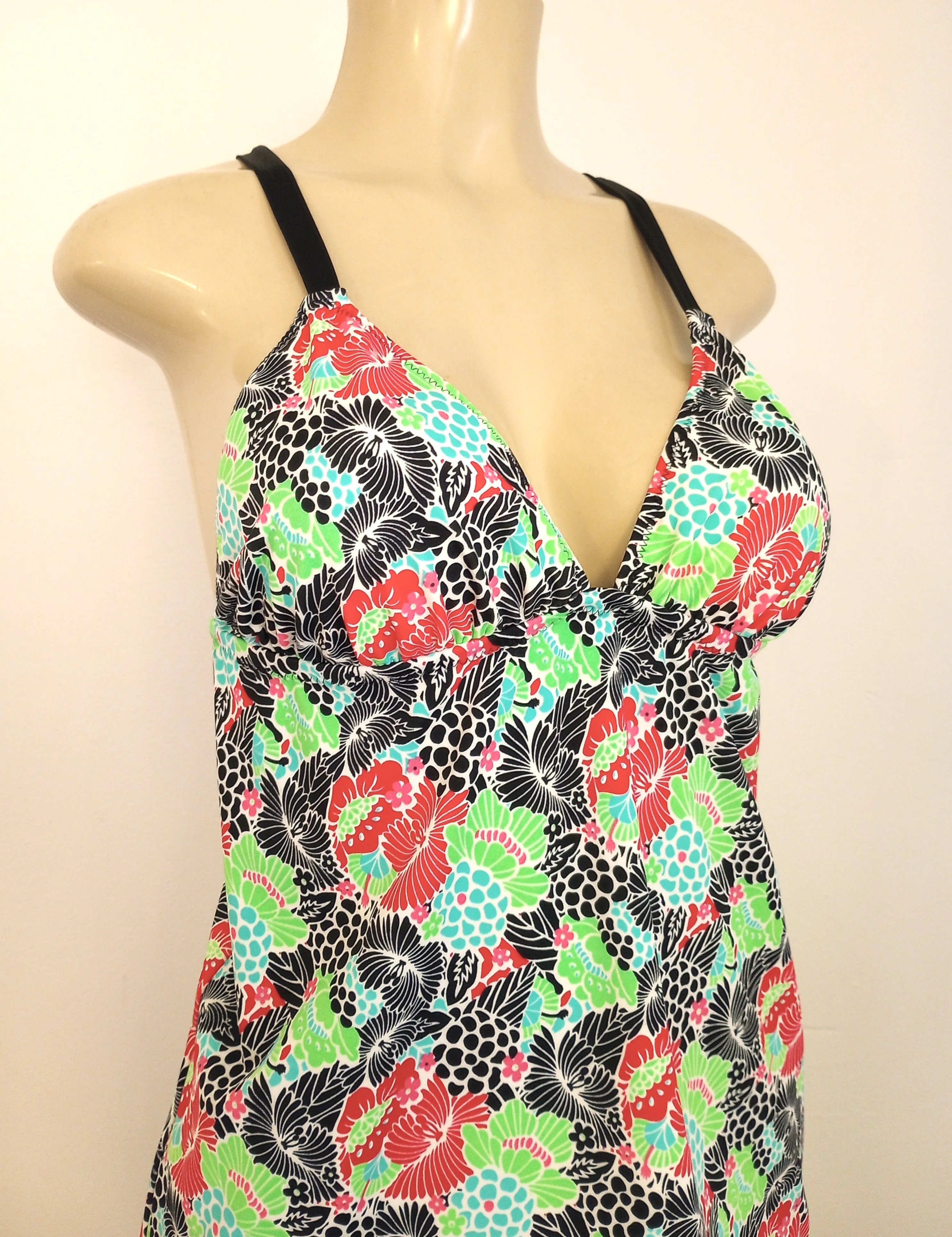 Tankini Tops Tie Apron Crossover Back