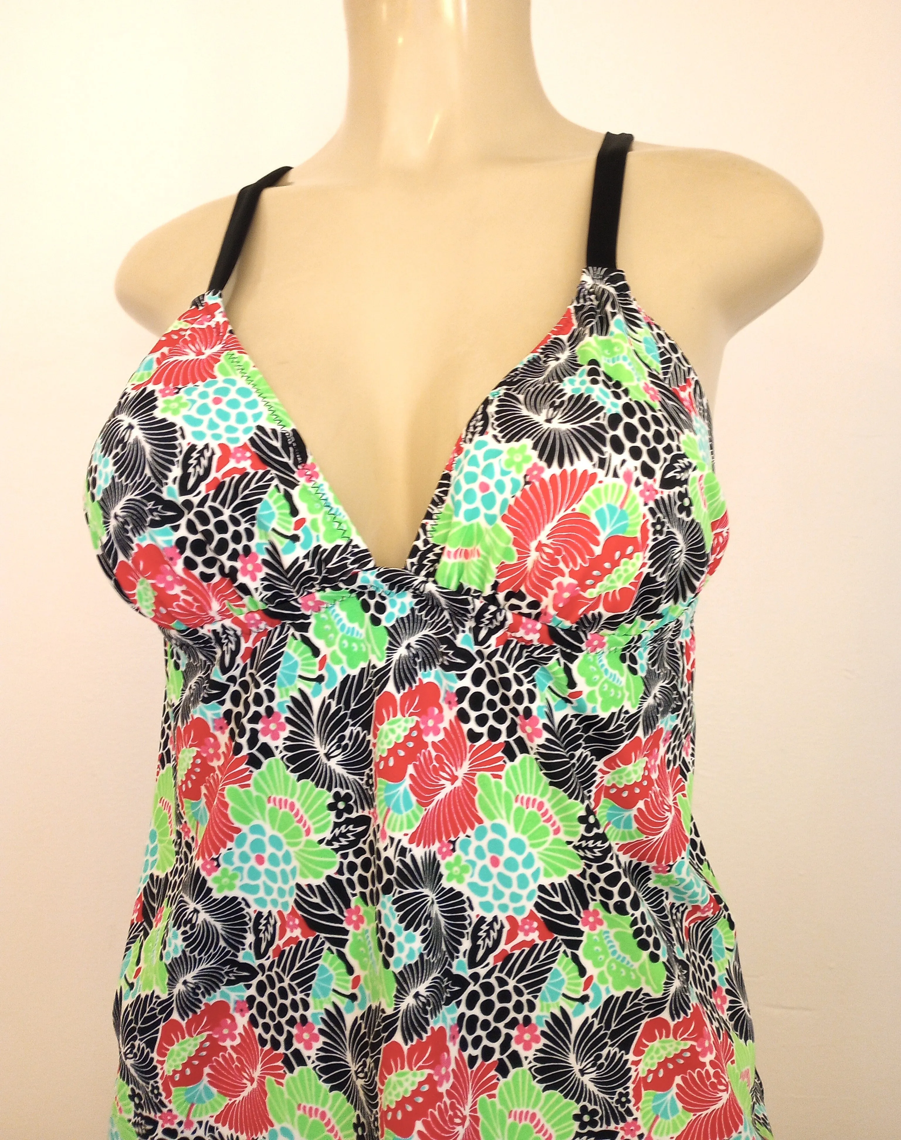 Tankini Tops Tie Apron Crossover Back