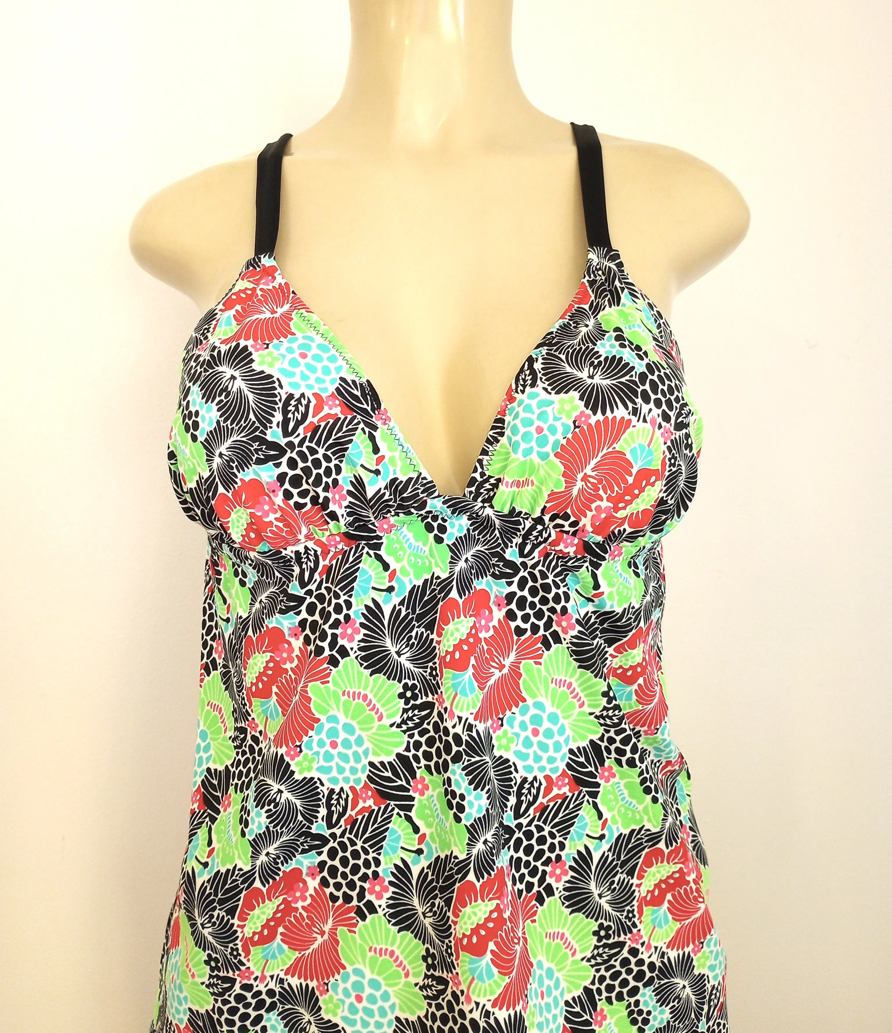 Tankini Tops Tie Apron Crossover Back