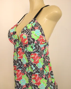 Tankini Tops Tie Apron Crossover Back