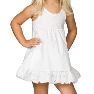 Tea Length Slip w/ Eyelet Trim