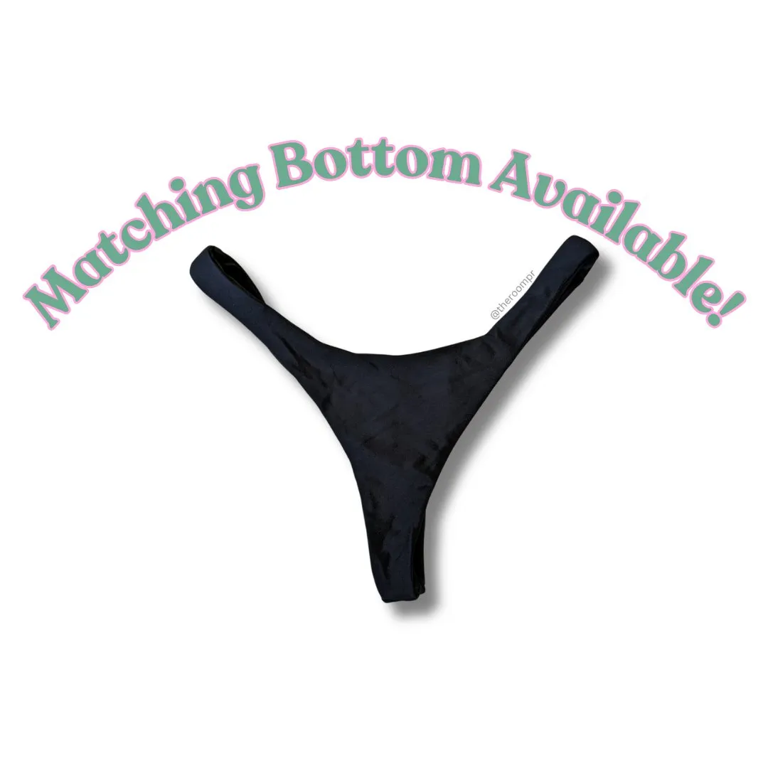 The Room "Cocos" Knotted Bikini Top - Black