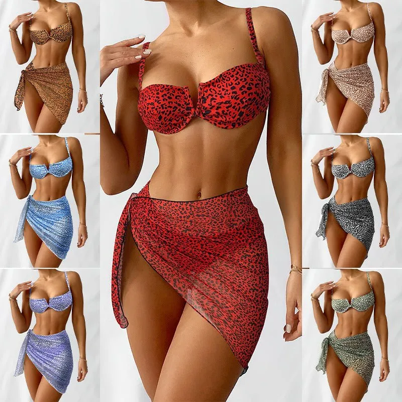 Three-piece Floral Bikini