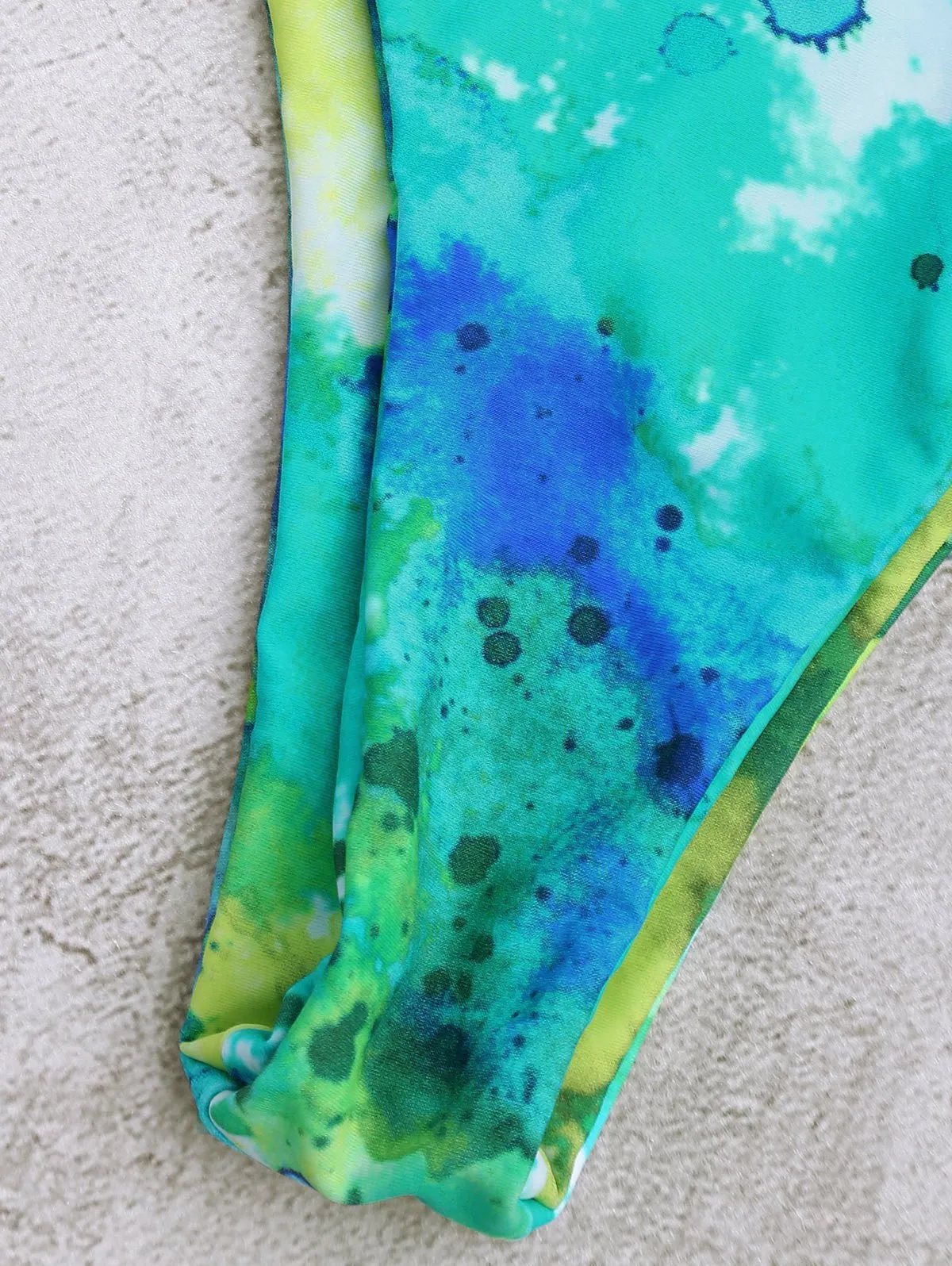Tie Dye String Bikini Top and Bottoms