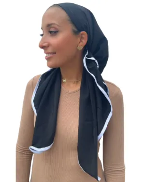 Tie Ur Knot Dri Fit Black/White Border Adjustable Pre-Tied full grip