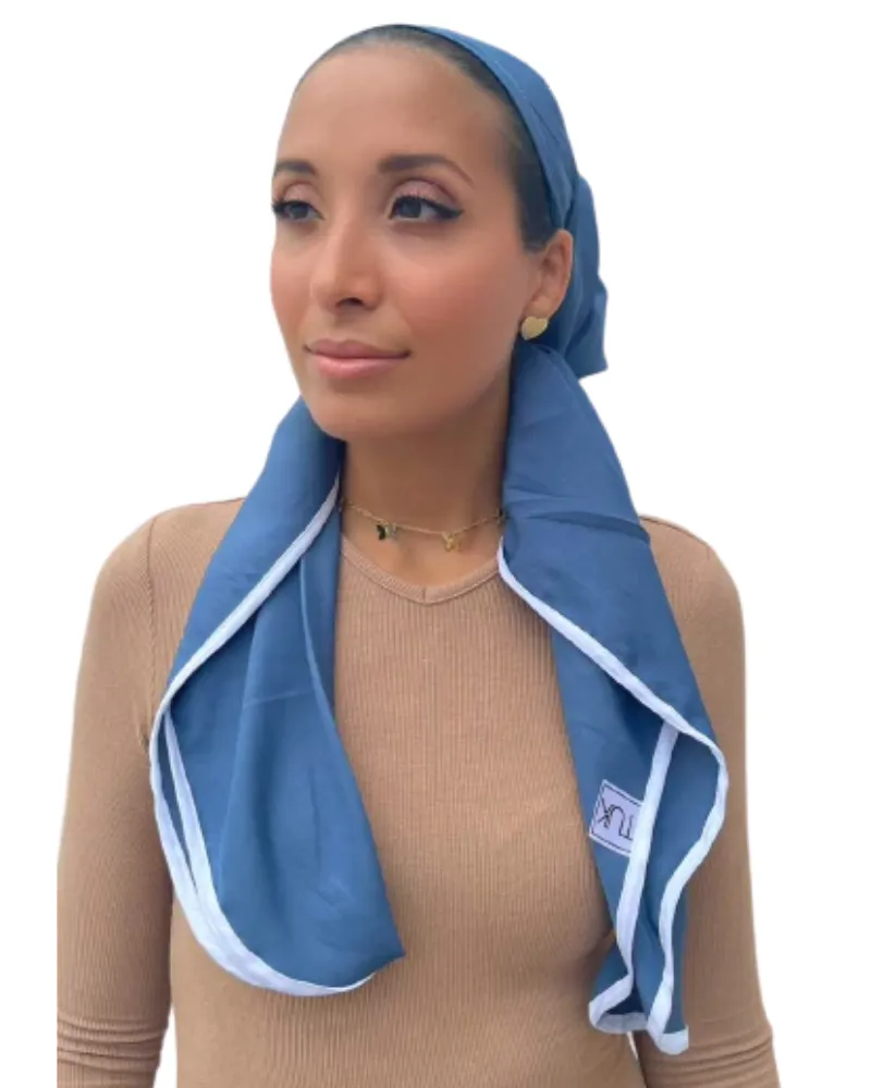 Tie Ur Knot Dri Fit Denim Adjustable Pre-Tied Bandanna with Full Grip