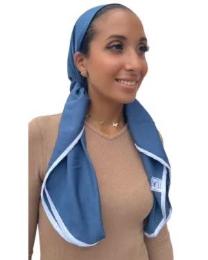 Tie Ur Knot Dri Fit Denim Adjustable Pre-Tied Bandanna with Full Grip