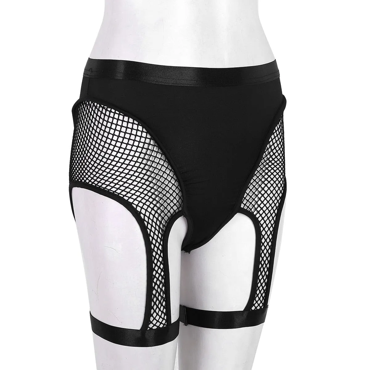 Tina Fishnet Rave Booty Shorts