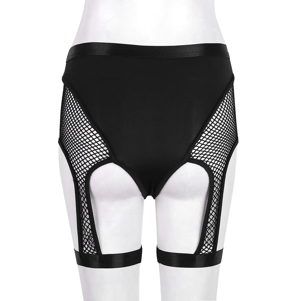 Tina Fishnet Rave Booty Shorts