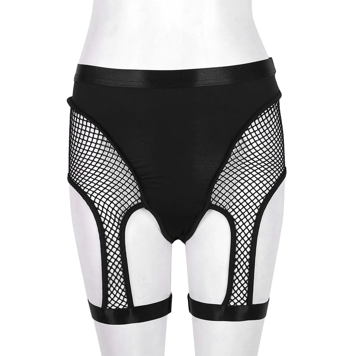 Tina Fishnet Rave Booty Shorts