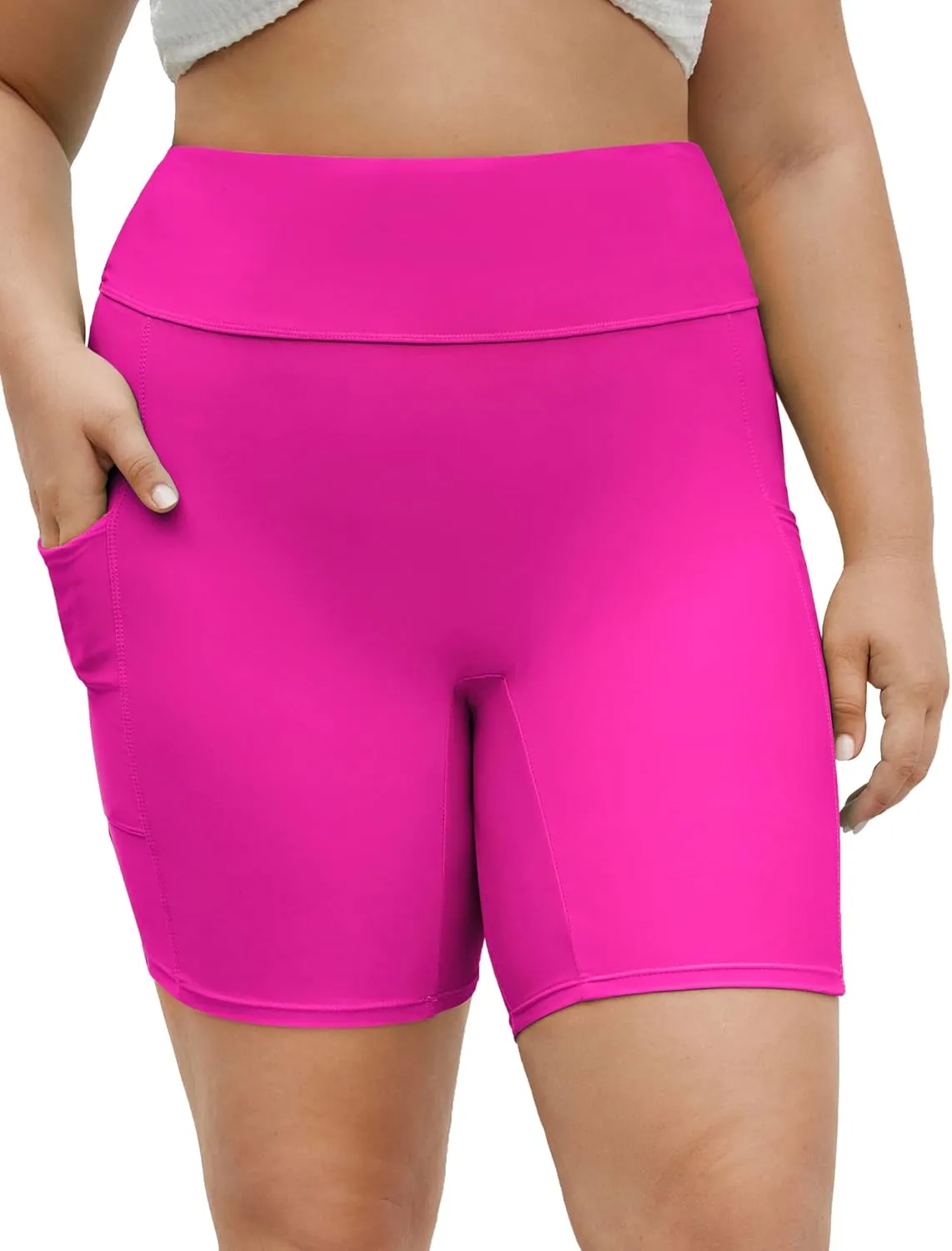 Tournesol Women's Plus Size Swim Shorts High Waisted Bathing Suit Bottoms Swimsuit Tankini Board Shorts Bikini with Pocket
